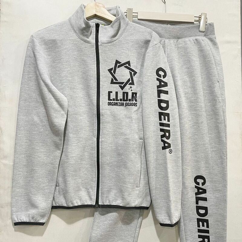 SALE! CALDEIRA (キャルデラ) ドライ スウェット 上下 セット (S) GRAY | futsal soccer フットサル サッカー グレー ジャージ セール