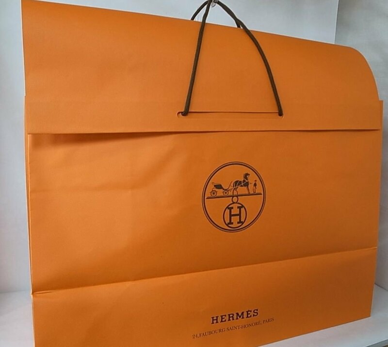 エルメス 紙袋 カバー付 1枚 付属品 ショッパー 外寸 64ｘ44ｘ29 HERMES 希少　①