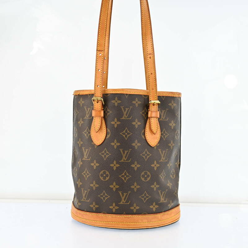 LOUIS VUITTON ルイヴィトン モノグラム プチ バケットPM バケツ ショルダーバッグ ワンショル 肩掛け トート F1186.1RS506