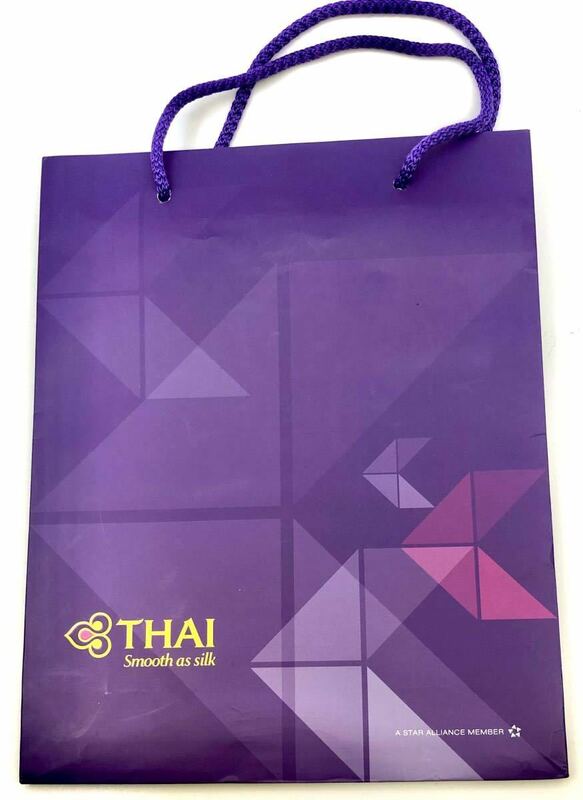 タイ航空 Thai Airways ペーパーバッグ Paper Bag 非売品 美品 現品限り 泰国航空公司 泰国航空公司袋 袋，漂亮，只有