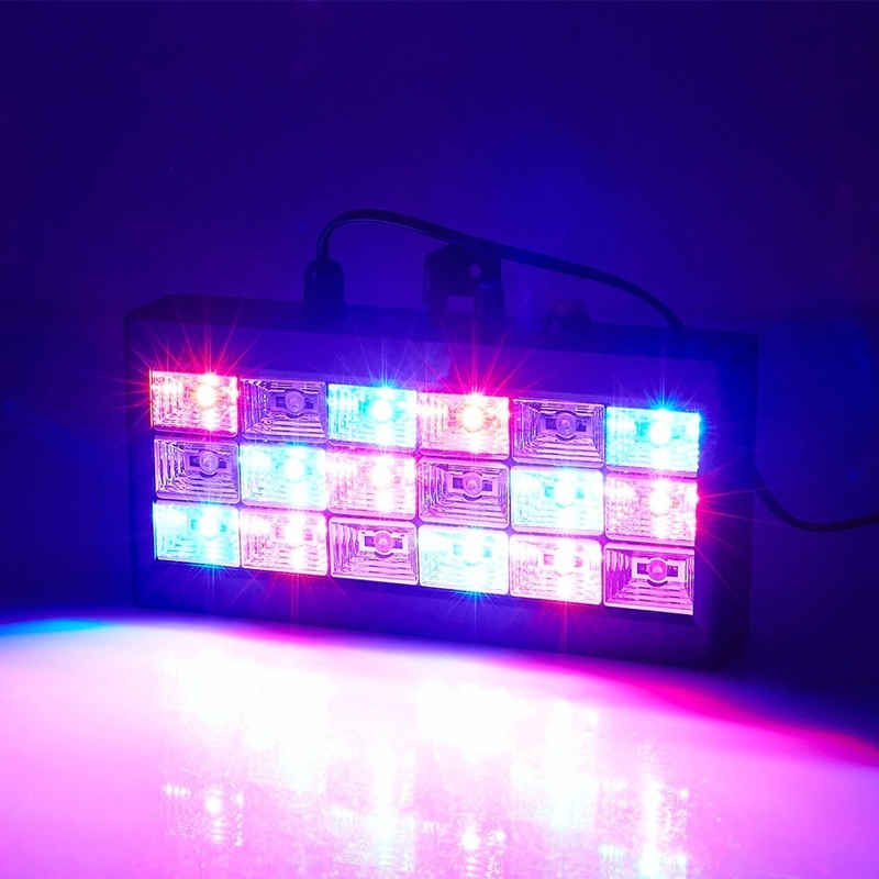 ■ エイリアン Alien 18LED RGB ストロボ ステージ 照明 ライト ■ ディスコ 照明 効果 可変速度制御 クラブ ディスコ リモコン E232