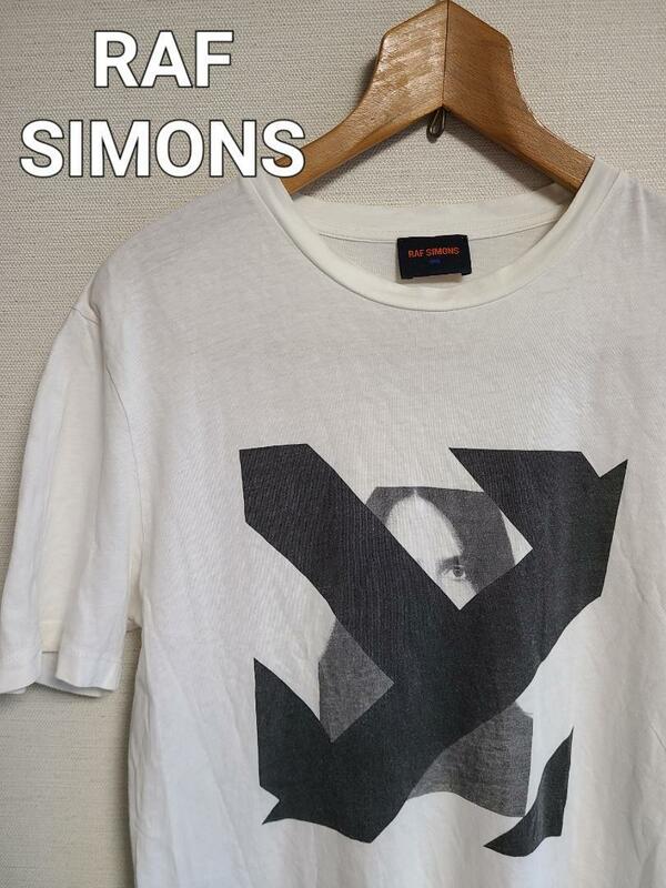 ラフシモンズ Tシャツ 半袖 カットソー S ホワイト RAF SIMONS