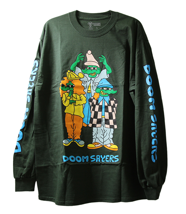 Doom Sayers (ドゥームセイヤーズ) ロンT ロングTシャツ 長袖 LilKool Homies Long Sleeve Forrest Green フォレストグリーン (L) SKATE