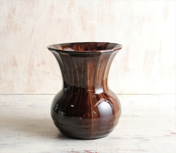 ドイツ製 ヴィンテージ Art Pottery 陶器の花瓶 花器 一輪挿し ミッドセンチュリー期 フラワーベース アンティーク_ig3271