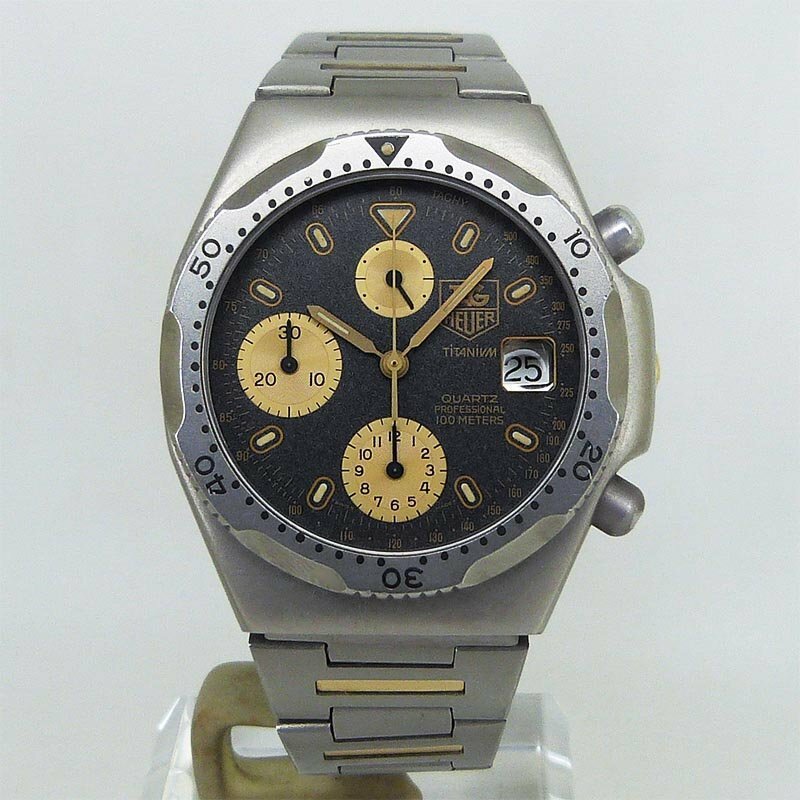 中古タグホイヤー【TAG HEUER】 220.206 プロフェッショナル100 クロノグラフ チタン QZ