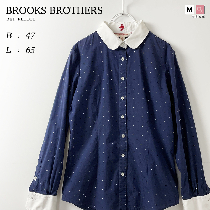 Brooks Brothers クレリック シャツ 紺 ネイビー 綿 100% コットン ブロード 薄手 バイカラー ツートン カジュアル ブルックスブラザーズ 4