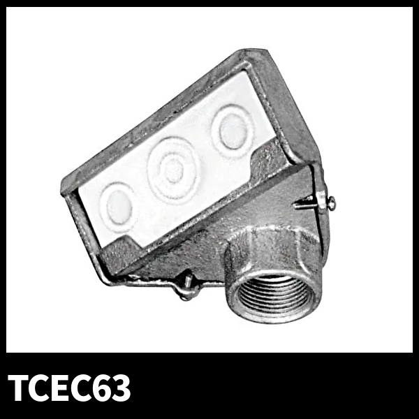 外山電気 TCEC63 ねじなしTCエントランスキャップ 鋳鉄製 サイズ63 電気亜鉛メッキ処理