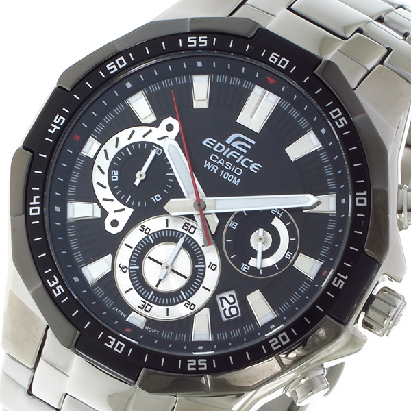 カシオ CASIO エディフィス EDIFICE クロノ クォーツ メンズ 腕時計 EFR554D1AV ブラック ブラック