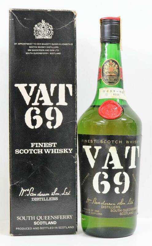 【未開栓】VAT69 バット 69 スコッチ ウイスキー 特級 760ml 43% 外箱、キャップに封紙付　同梱可◎4980-7