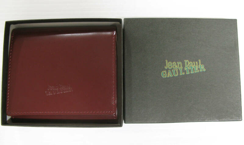 ジャンポール・ゴルチエ Jean Paul GAULTIER 90年代 二つ折り がま口 財布 新品 Jean Paul GAULTIER Vintage 90's Clasp Wallet Bordeaux