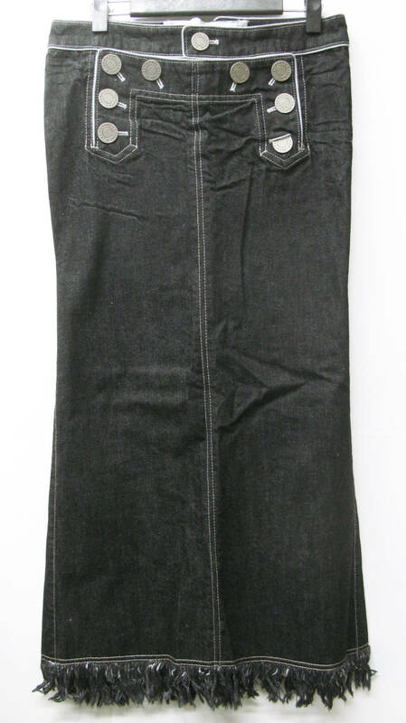 ジャンポール・ゴルチエ Jean Paul GAULTIER 90年代 ブラック デニム スカート 40 Jean Paul GAULTIER Vintage 90's Black Denim Skirt 40