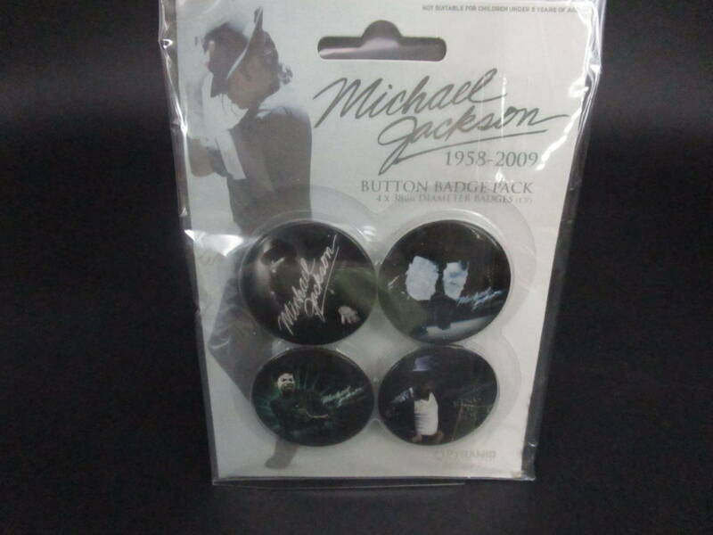 送料140円　未開封　 Michael Jackson 　缶バッジ　1958-2009年　マイケル ジャクソン 
