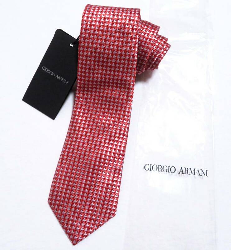 新品未使用 イタリア製 GIORGIO ARMANI ジョルジオアルマーニ ジャガードシルクネクタイ 絹100％ 紳士 オールシーズンアイテム 最高峰品質