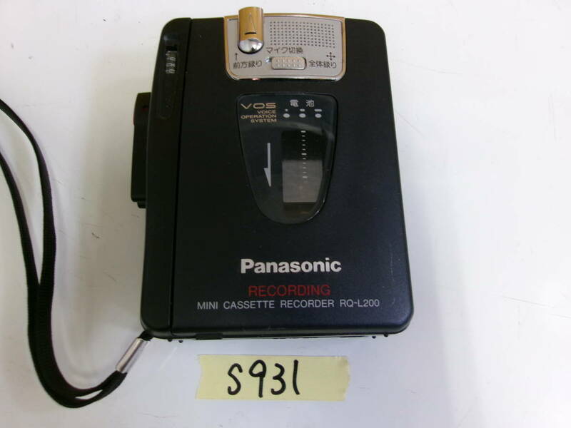 (S-931)PANASONIC ポータブルカセットレコーダー RQ-L200 動作未確認 現状品