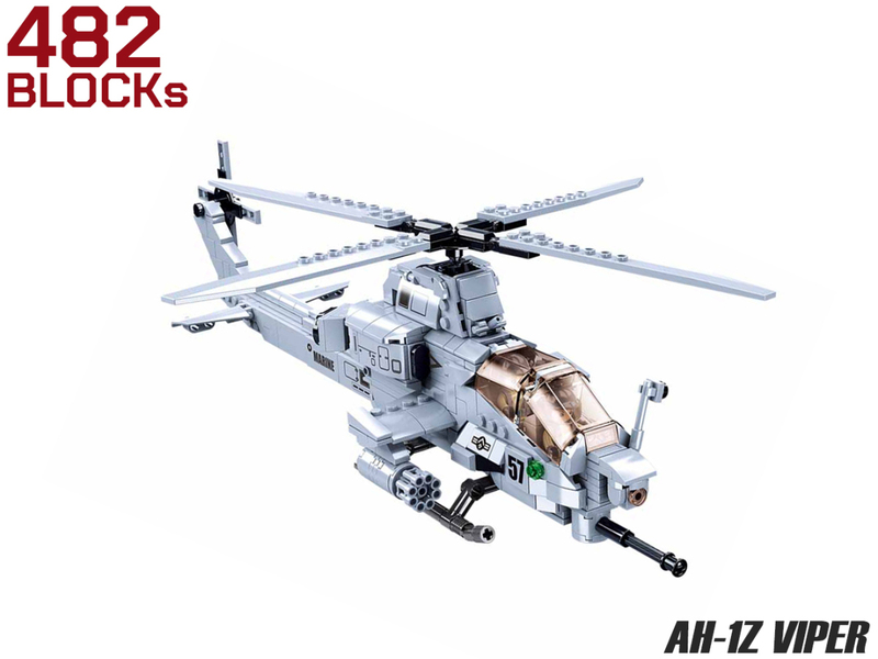 M0029H　AFM AH-1Z ヴァイパー 攻撃ヘリコプター 482Blocks