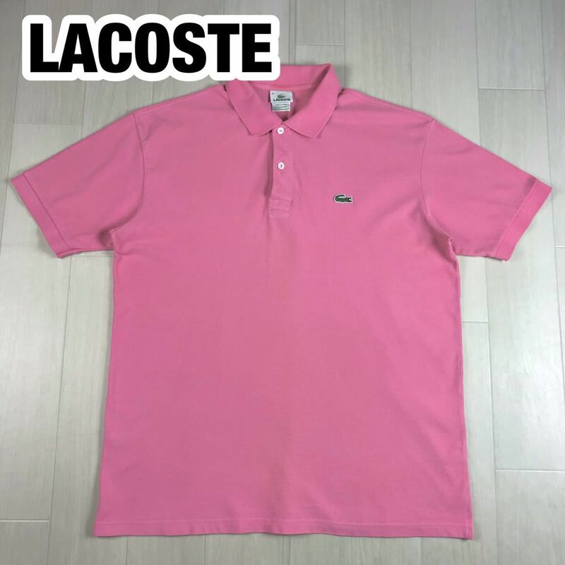 LACOSTE ラコステ 半袖ポロシャツ 6 ピンク ビッグサイズ ワニ