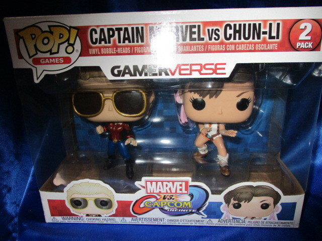 希少★入手困難/FUNKO/POP/MARVEL-CAPCOM【CAPTAIN*MARVELvsCHUN-L1】-2PACK