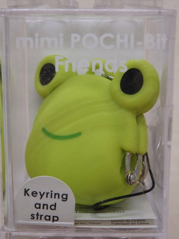 mimi POCHI-Bit Friends p+g design けろたん かえる　シリコンがま口 ちっちゃいサイズのどうぶつがまぐち キーリング ストラップ付 