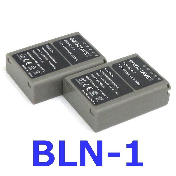 BLN-1 OLYMPUS 互換バッテリー 2個　純正充電器で充電可能 OM-D E-M1 OM-D E-M5 OM-D E-M5 Mark II PEN E-P5 PEN-F