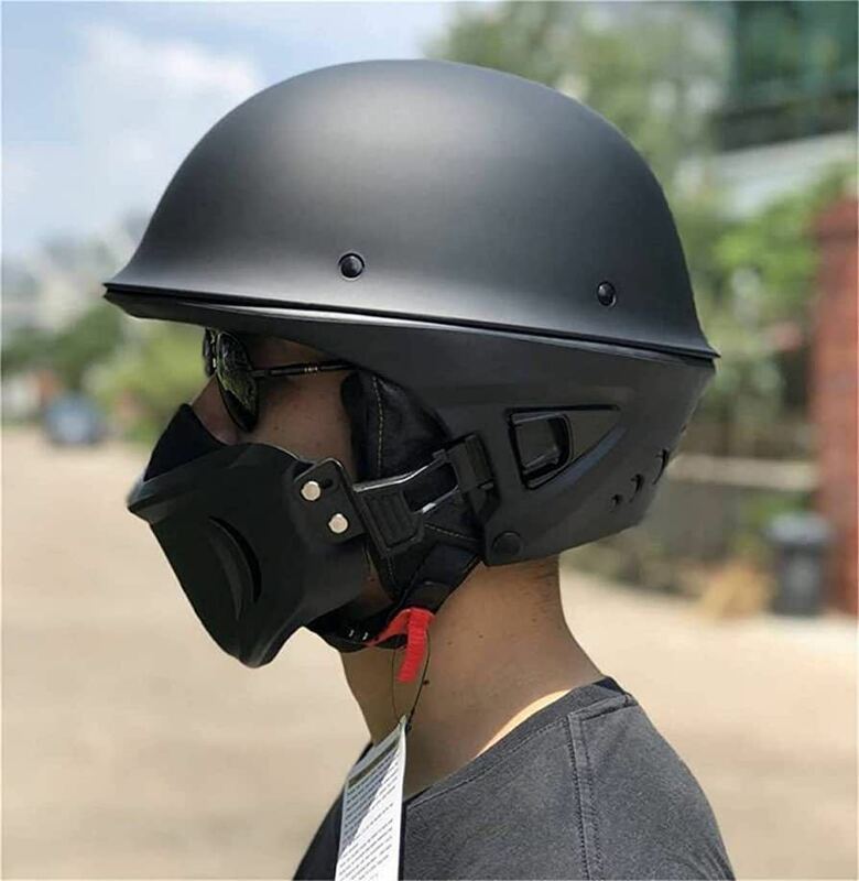 男女兼用フルヘルメット 軽量で取り外し可能なバイザーヘルメット サンバイザーヘルメット春夏秋冬 DOT品質（ブラック） M.54-55CM