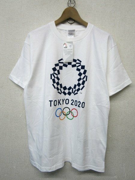 V1900：タグ付き 未使用品 東京オリンピック 2020 半袖Tシャツ 半袖カットソー 白 L プリントT 五輪 オリンピック:35