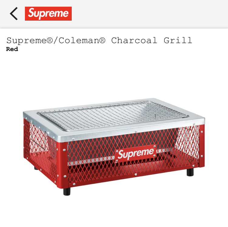 【新品正規】23ss Supreme Coleman Charcoal Grill / シュプリーム コールマン グリル バーベキューコンロ