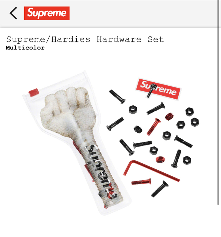 【新品正規】23ss supreme Hardies Hardware Set / シュプリーム　ハーディーズ　ボルトセット　skatedeck skateboard スケート　skate