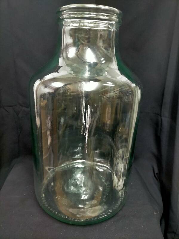 ★イタリア　SVE　アンティーク　大きなガラス瓶　約26×46cm　Used　気泡ガラス