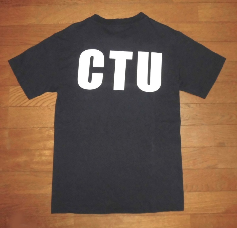 CTU COUNTRY TERRORIST UNIT テロ対策ユニット 半袖 コットン Tシャツ BLK S USED 美品/24警察ジャックバウアー特殊部隊ポリス