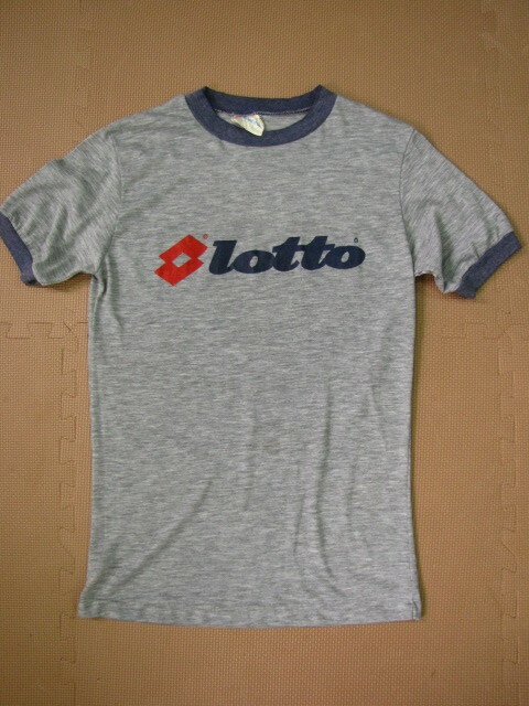 N867＊80ｓビンテージ　Lotto　企業Tシャツ　リンガーTシャツ　シングルステッチ