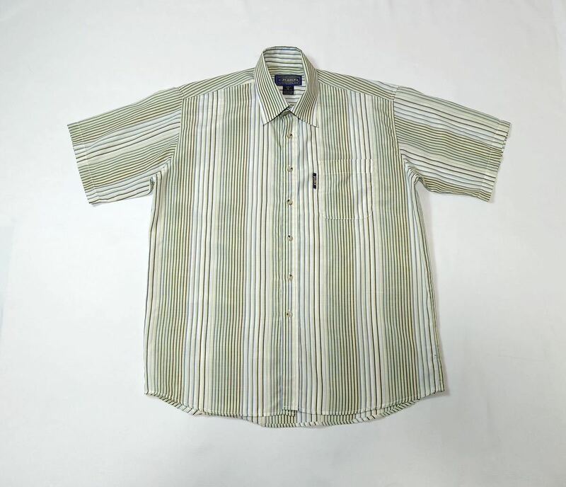 KIKI // 半袖 ストライプ柄 ポリシャツ (ミックス) サイズ M