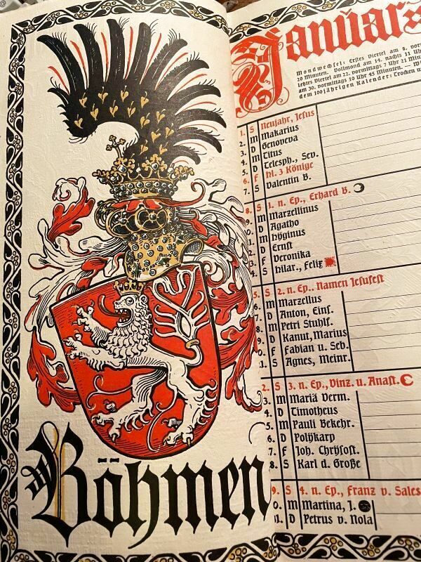 オットーハップ 1911年 紋章 カレンダー 暦 ドイツ ミュンヘン アンティーク