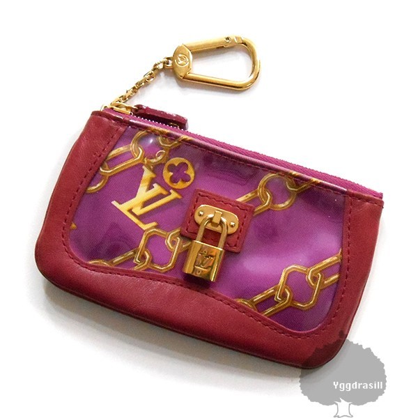 YGG★本物 LV ルイヴィトン コインケース ポシェット・クレ フューシャピンク M95163 モノグラムチャーム　Louis vuitton LV レディース
