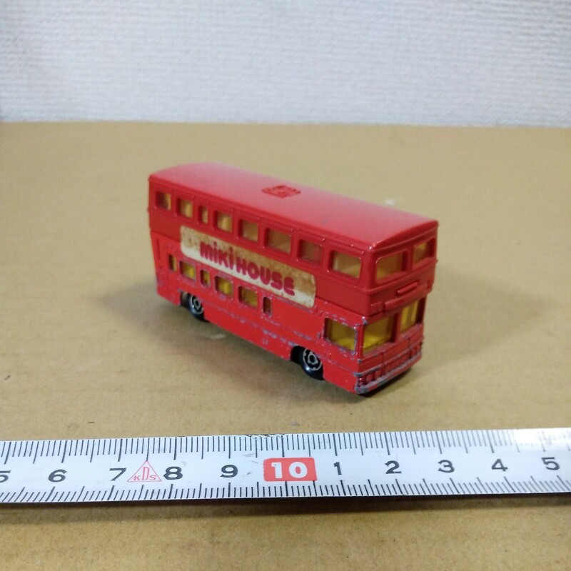 ミニカー majoRETTE マジョレット ミキハウス フランス製 NO.286 BRITISH BUS 1/125スケール 約7.5㎝ 未チェック 詳細不明 ジャンク扱い