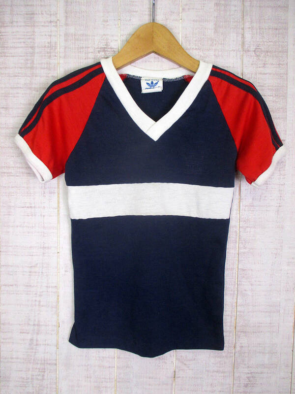 80's　ヴィンテージ　adidas　アディダス　キッズ　Tシャツ　6T　USA製　ktt23