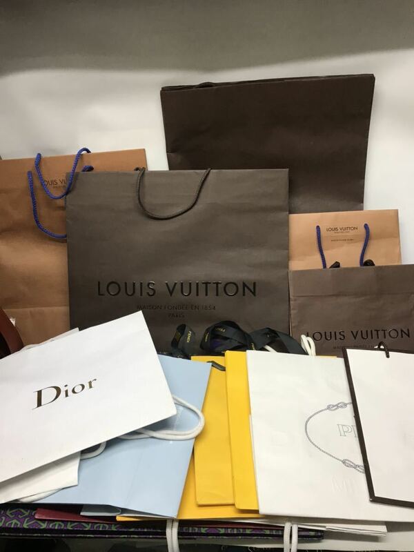 ブランド　ショッパー　ショップ袋 紙袋 約2.5kgルイヴィトン グッチ Dior fendiなど
