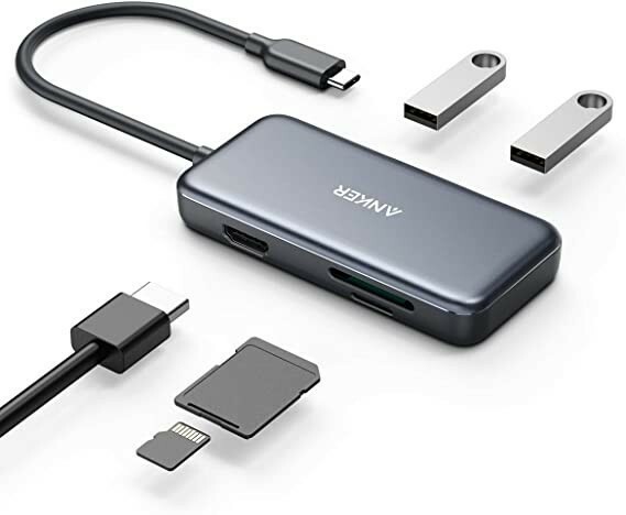 Anker 5-in-1 プレミアム USB-Cハブ 【4K対応HDMI出力ポート / microSD&SDカードスロット搭載 / 2つのUSB-Aポート搭載 】