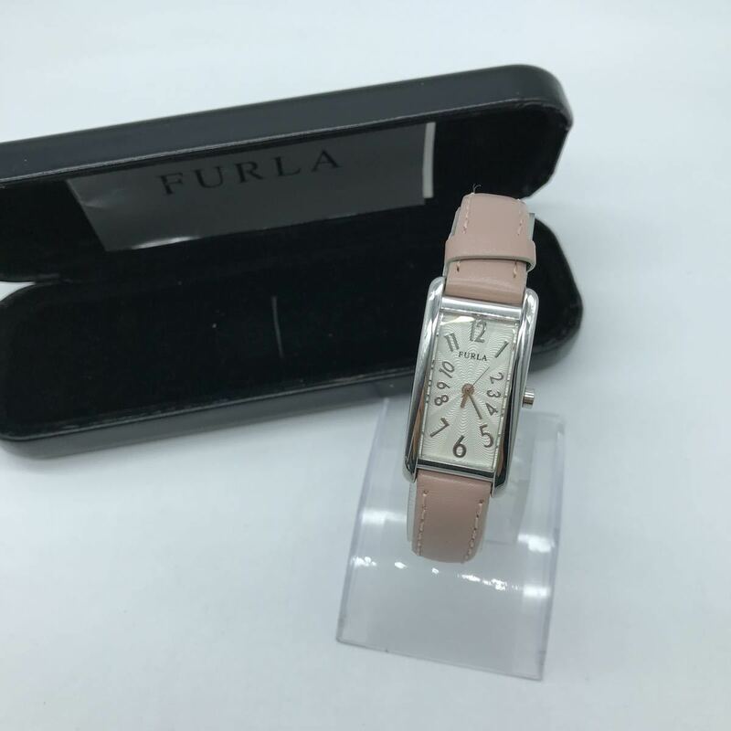 FURLA フルラ スチールコレクション 腕時計 ピンクレザーベルト 箱