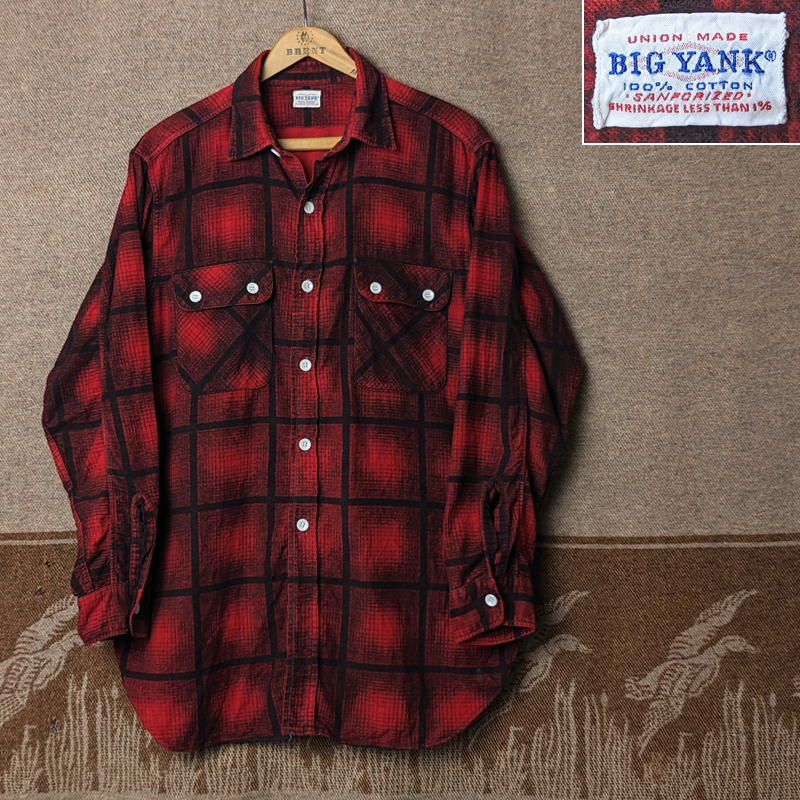 ビッグヤンク 【BIG YANK】 50s Print Flannel Work Shirt / 50年代 ワーク シャツ プリント フランネル ビンテージ ヴィンテージ 40s60s