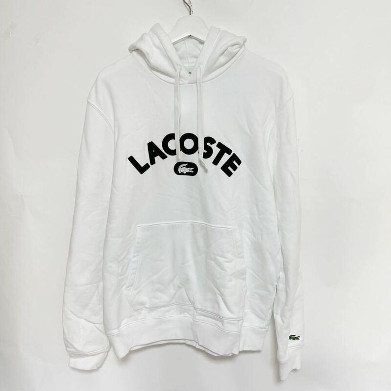 LACOSTE ラコステ ロゴ プルオーバー パーカー ホワイト SH6876 古着