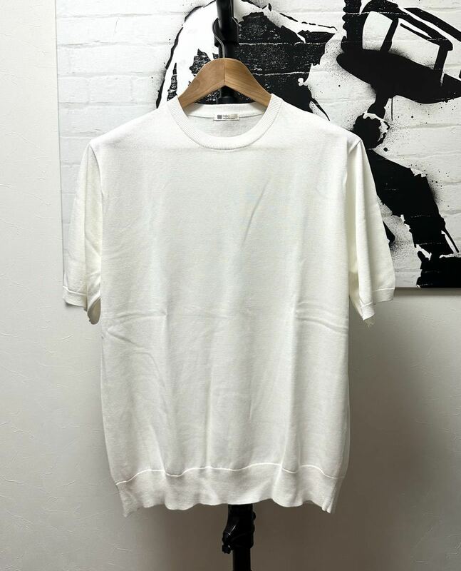 新作【RBC】SUITSELECTクルーネックニットTシャツ/ホワイト