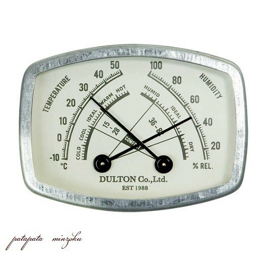 温度 ・ 湿度計 サーモ ハイグロメーター 温湿度計 温度計 湿度計 DULTON ダルトン Thermo-hygrometer RECTANGLE