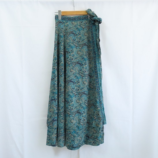 〓 新品 〓 巻きスカート 〓　ラップスカート　2枚重ね　エスニック　アジアン　サリー　レンガ　民族衣装　おしゃれ　〓A047