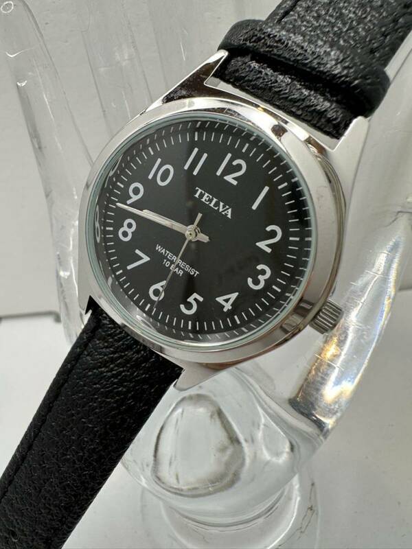 【TELVA】シンプル　腕時計　ブラック　未使用　在庫品