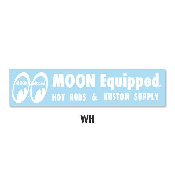 MOON Equipped ロゴ ステッカー MOONEYES ムーンアイズ [MQD034] WH