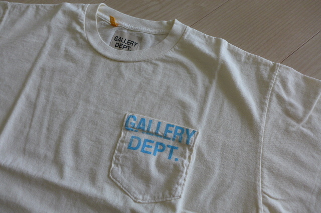 新品 送料無料 即決 GALLERY DEPT ギャラリーデプト Tシャツ カットソー クルーネック 胸ポケット ロゴT サイズS