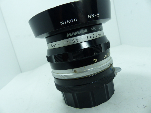 レア NIKKOR-H オート 2.8㎝F3.5 メタルフードHN-2付