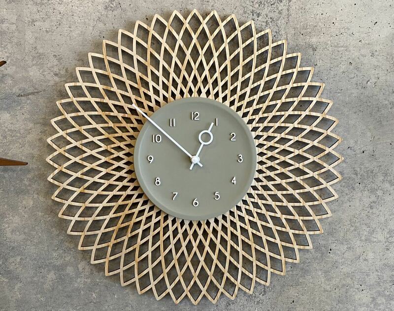 Geometric Wall clock(検 ビンテージ,ミッドセンチュリー,イームズ,50's,60's,ジョージネルソン,パントン,サイケデリック,サンバースト