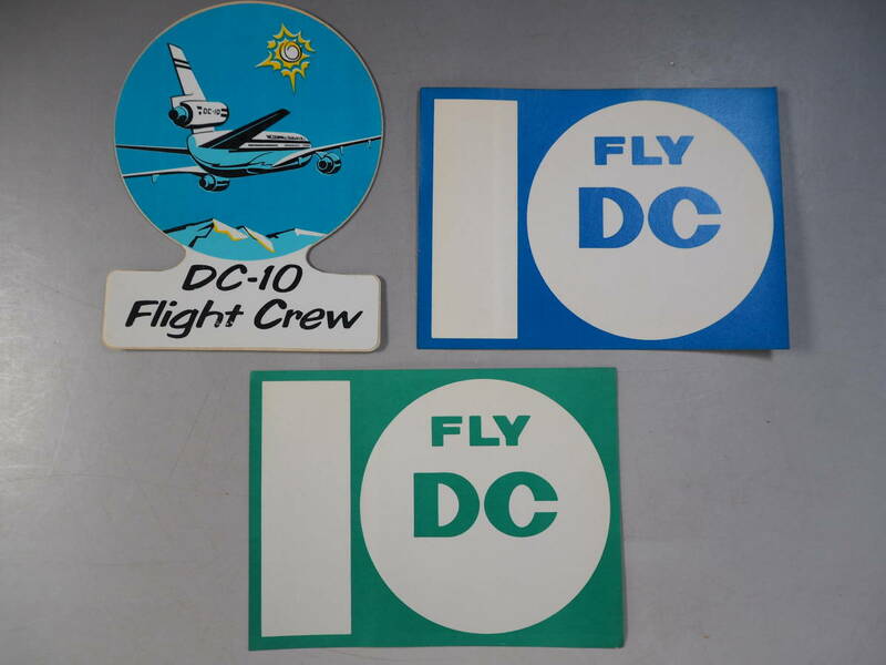 ビンテージ　DC FLY ステッカー　DC-10 3枚セット　JAL／i