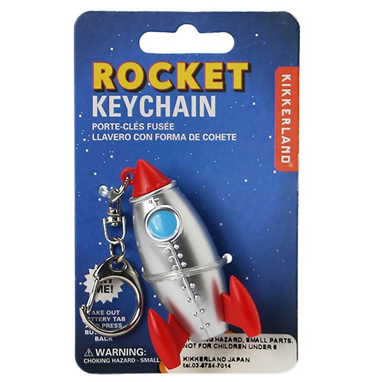 KIKKERLAND ロケット キーチェーン ライト付き キッカーランド 照明 キーホルダー 宇宙 アメリカン雑貨